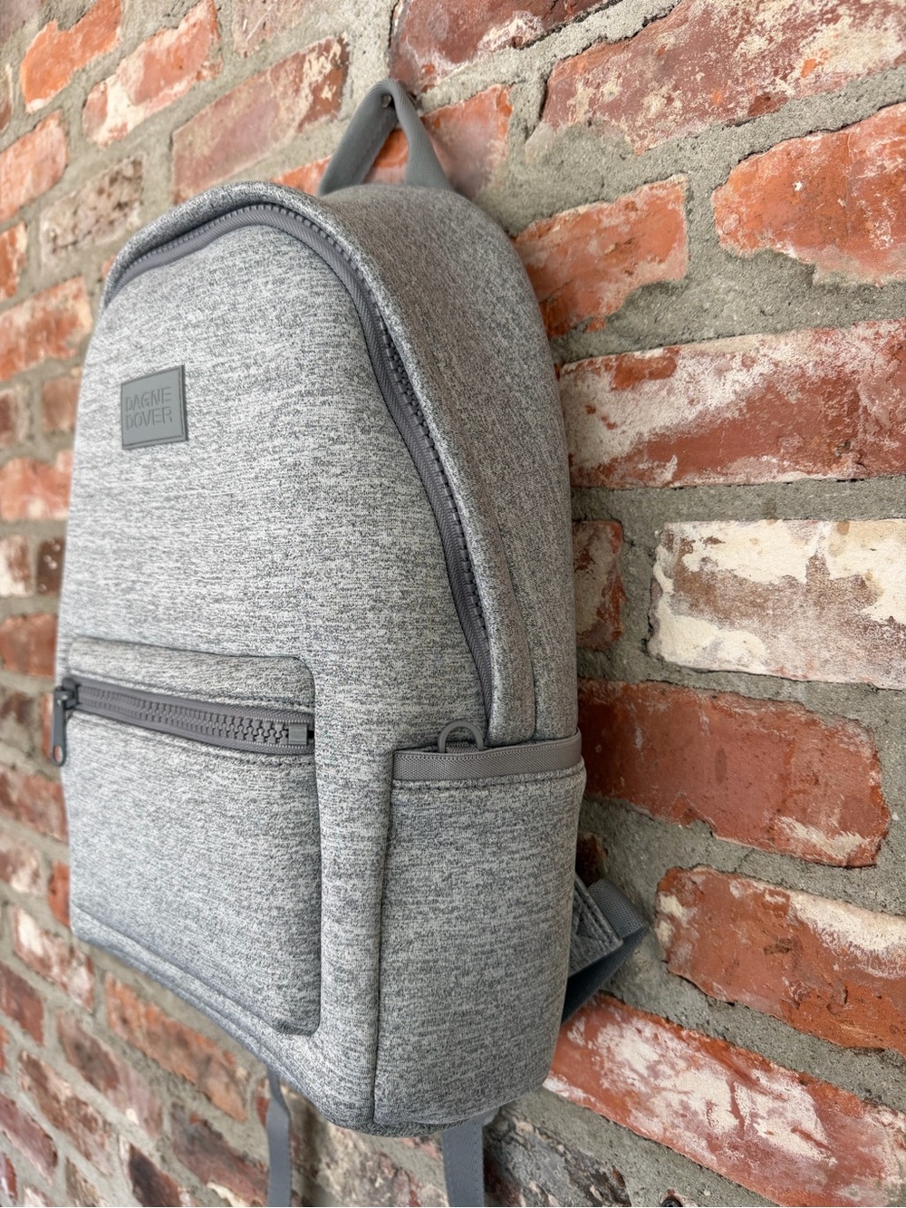NWOT Dagne Dover Dakota Medium Backpack Heather Gray Neoprene Laptop Travel Bag - Picture 4 of 16
